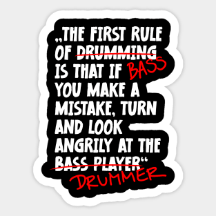 The First Rule Of Bass Player Sticker